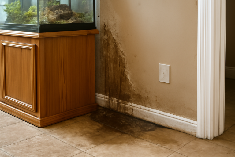 Aquarium Leak Water Removal