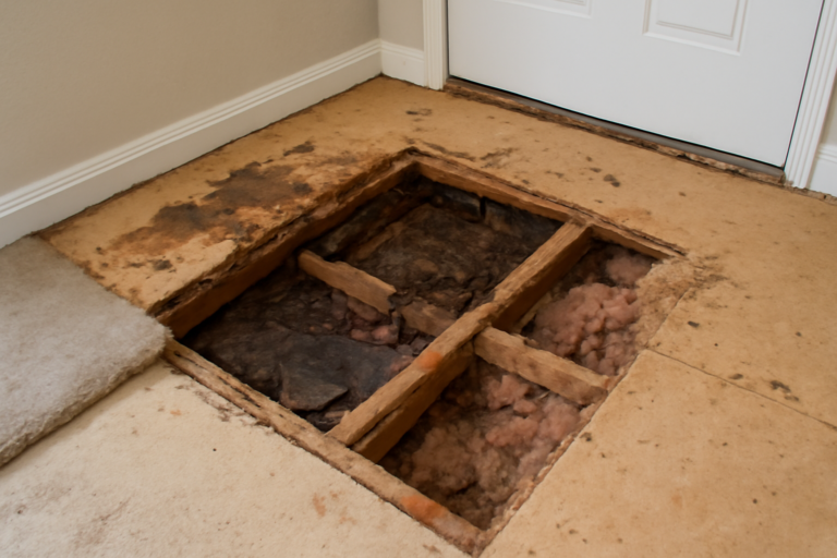 Subfloor Water Damage Repair